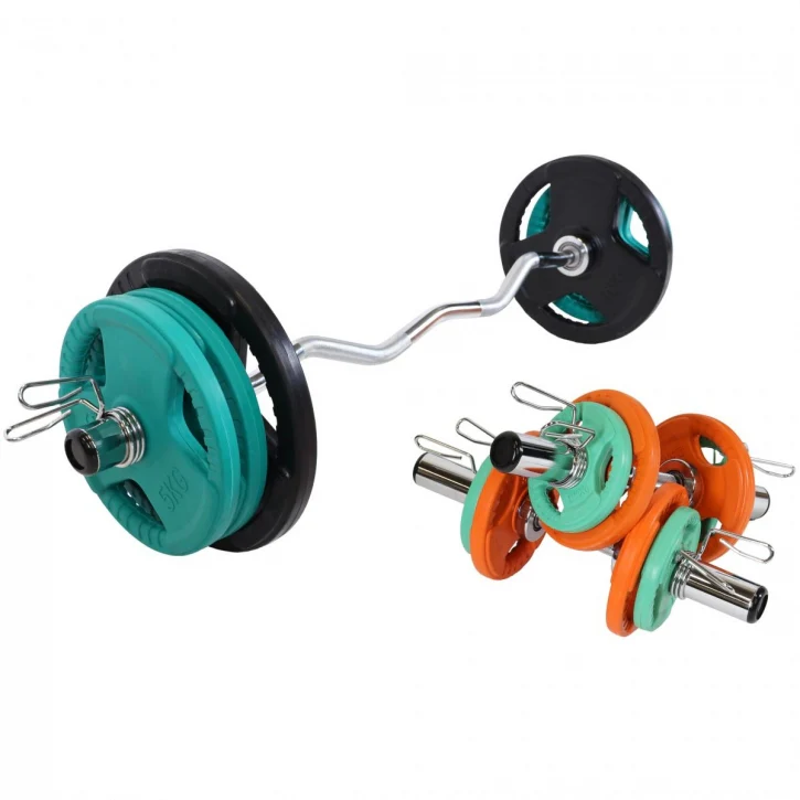 Olympia EZ-mutkatanko- ja käsipainotankosetti 75 kg - Image 6