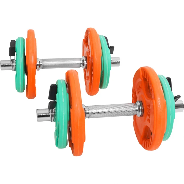 Olympia säädettävät käsipainot 20 kg jousilukoilla - Image 2