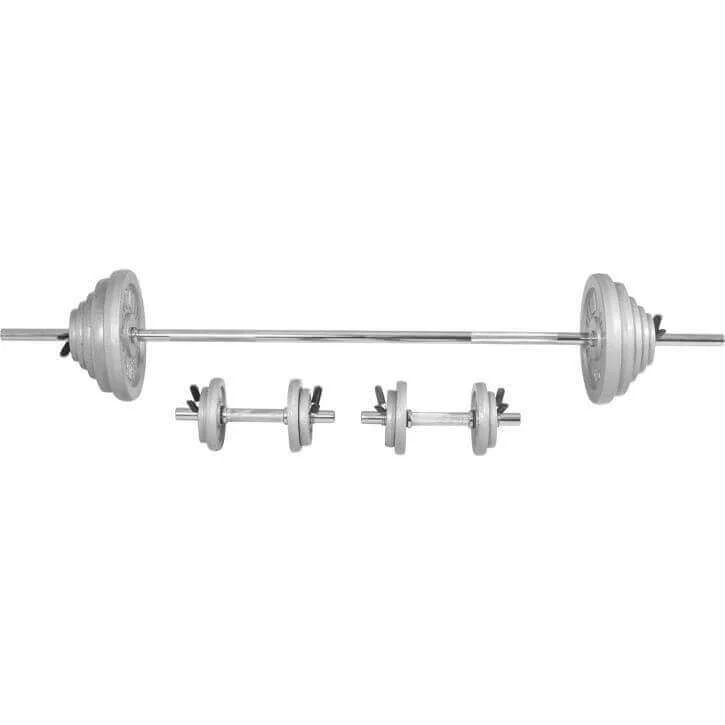 100 Kg painosetti levytangolla ja käsipainotangoilla - Image 2
