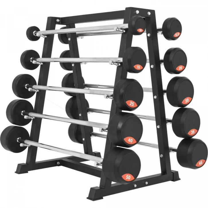Painotankosarja telineellä 10 tangolla 10–50 kg