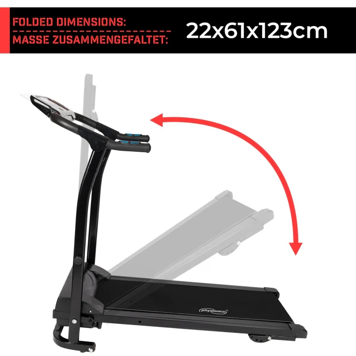 Physionics kokoontaitettava juoksumatto LED-näytöllä - Image 20