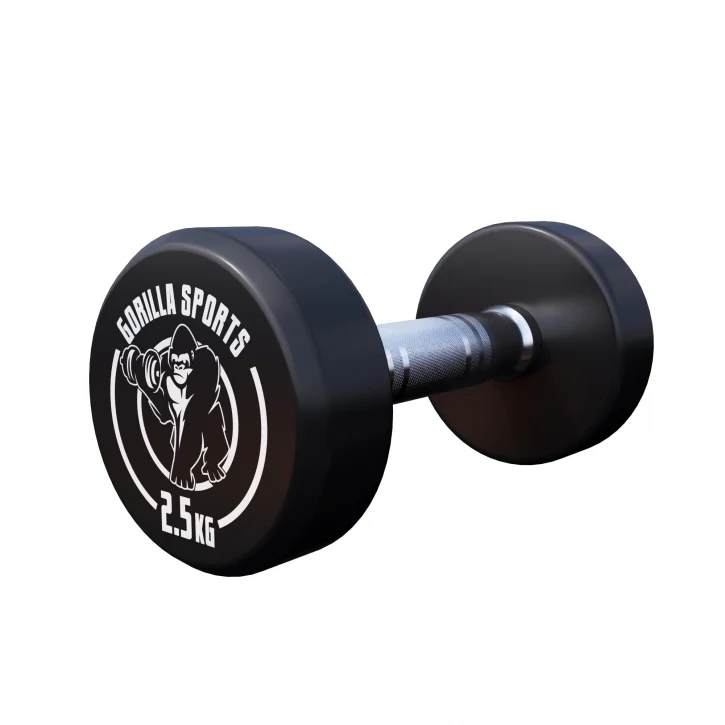 Pro kiinteä käsipainopari, kumipinnoitettu, 2,5–15 kg - Image 2