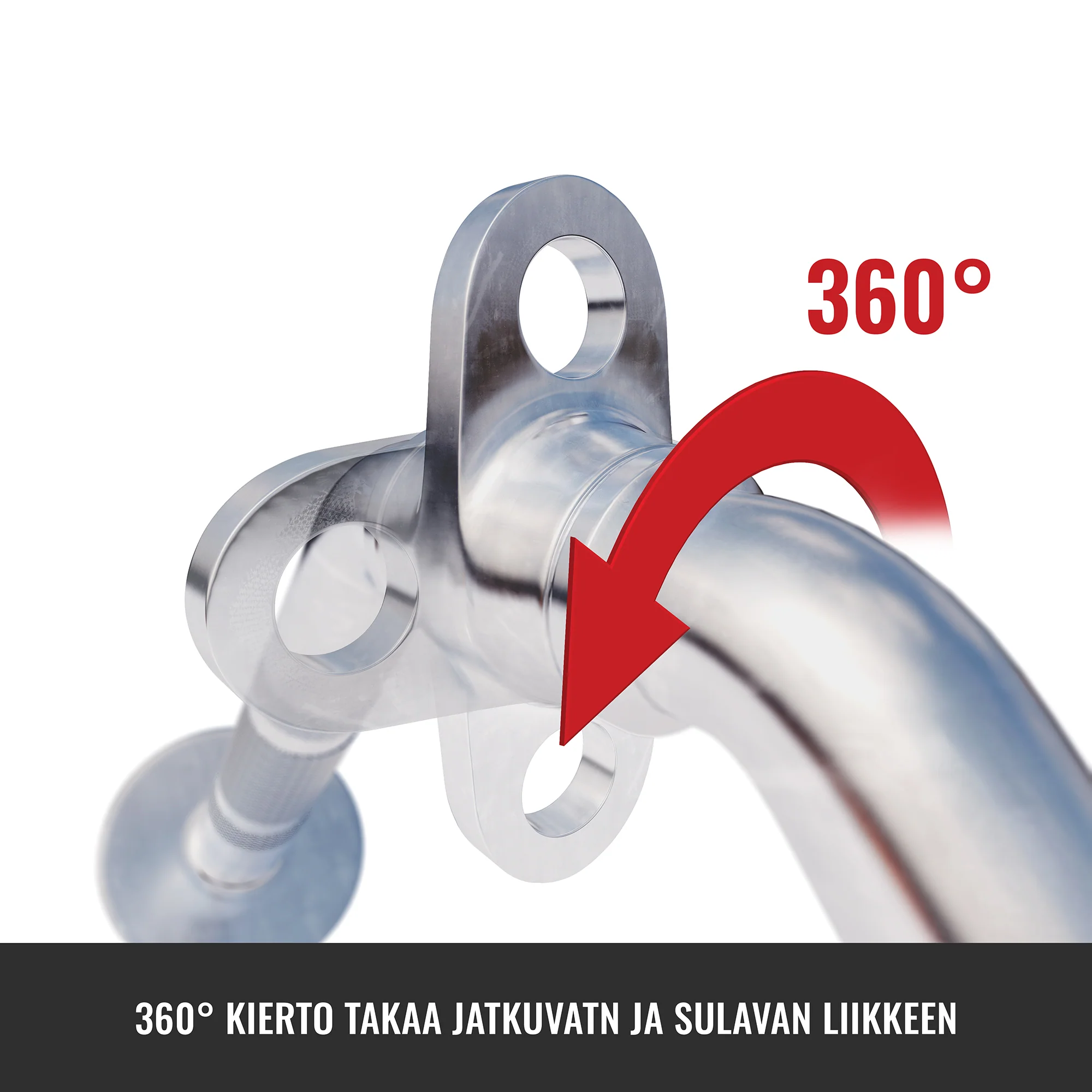 Pyörivä ergo-kahva / V-tanko taljaan 35 cm - Image 3