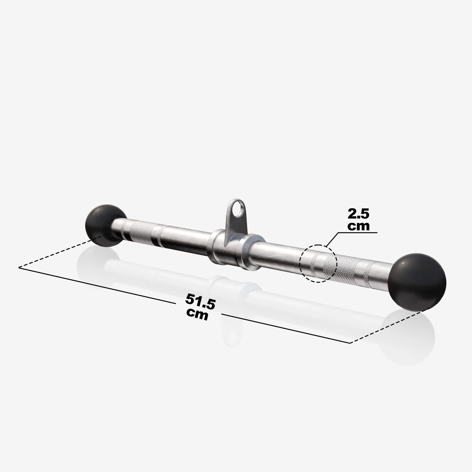 Pyörivä kumipäinen suora taljakahva 54 cm - Image 4