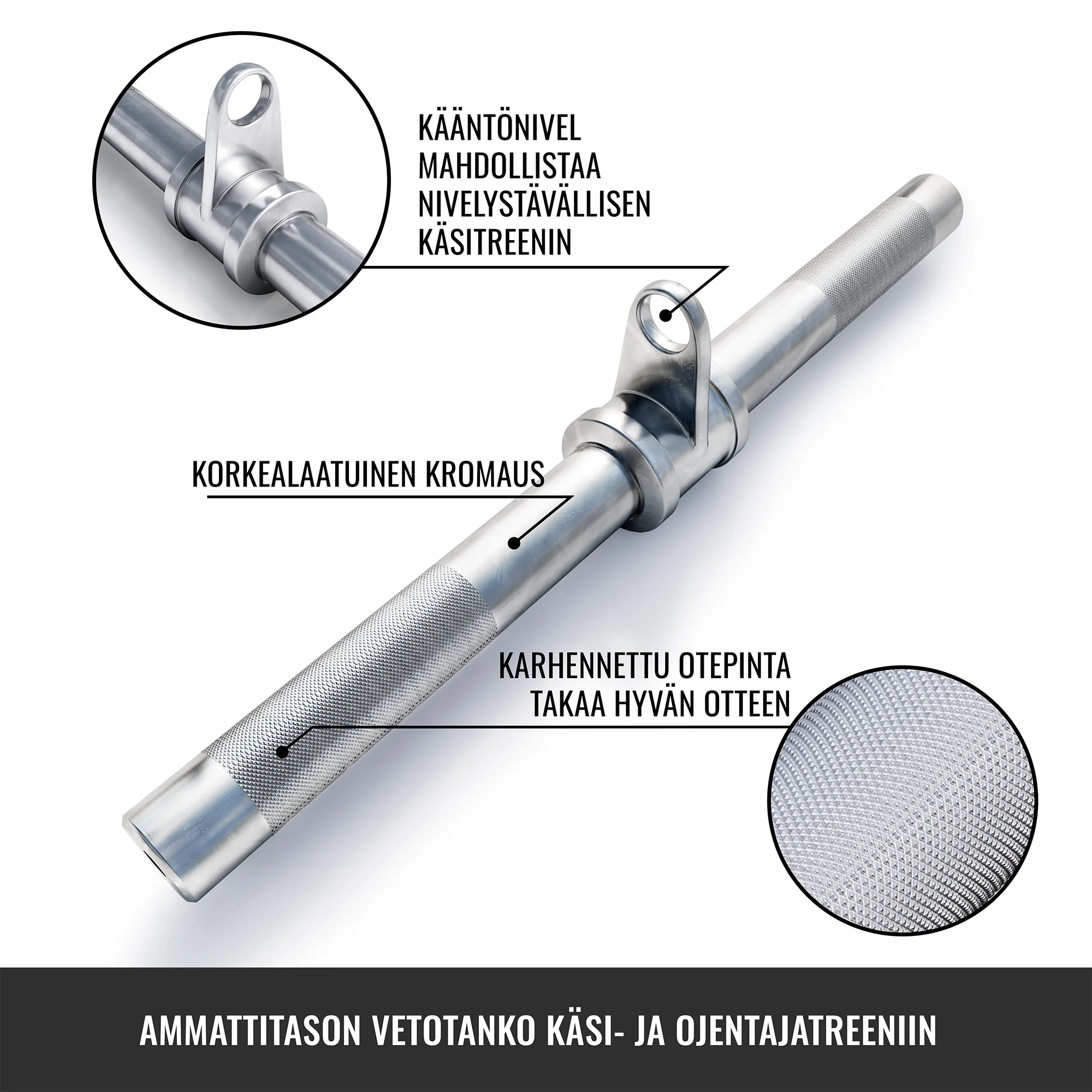 Pyörivä suora vetotanko taljaan 50 cm - Image 5