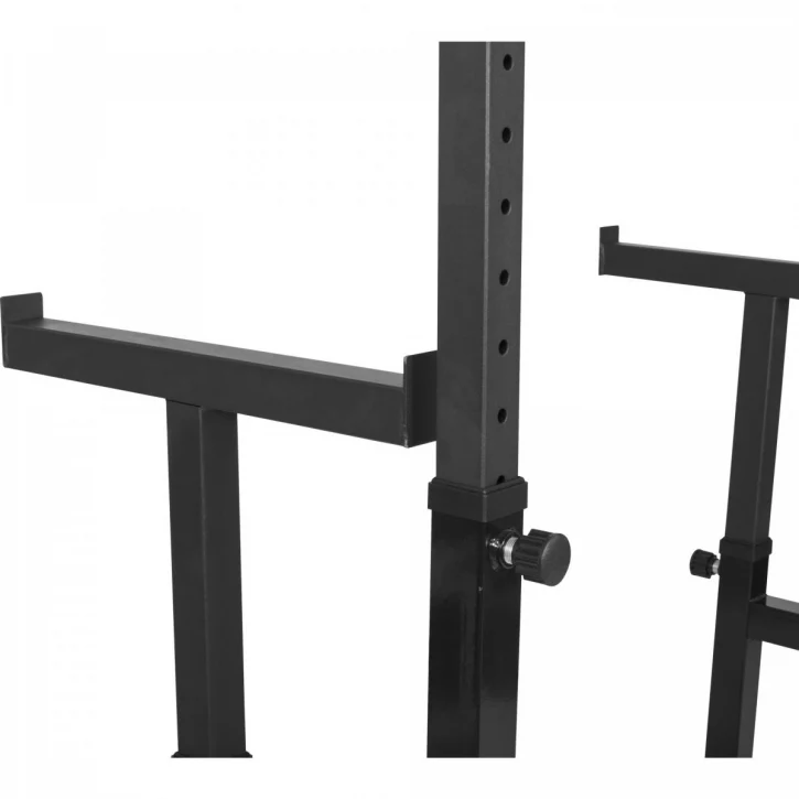 Säädettävä kyykkyteline, levytanko ja painot 40 kg - Image 8