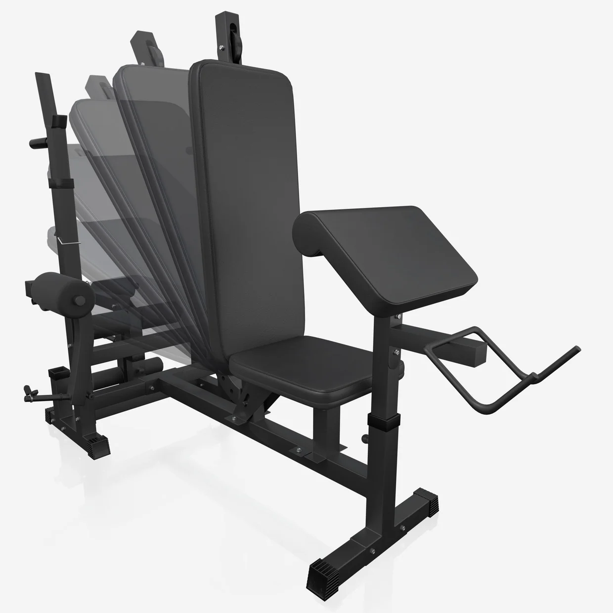 Säädettävä monitoimipenkki max 280 kg, Black Edition - Image 3