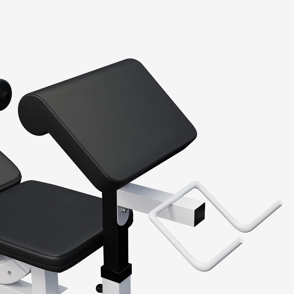 Säädettävä monitoimipenkki max 280 kg, valkoinen - Image 4