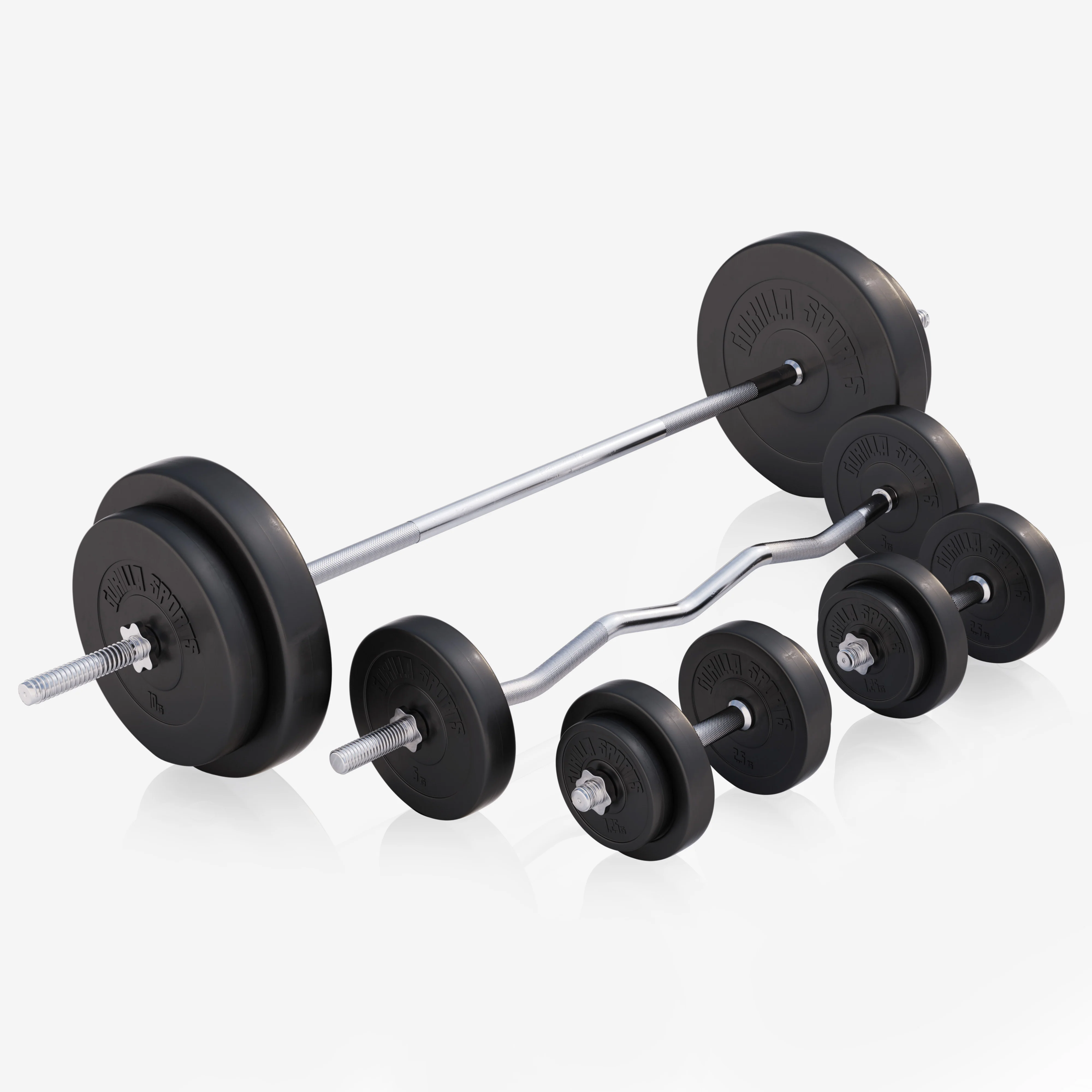 Säädettävä painonnostopenkki ja levytankosarja 100 kg - Image 7