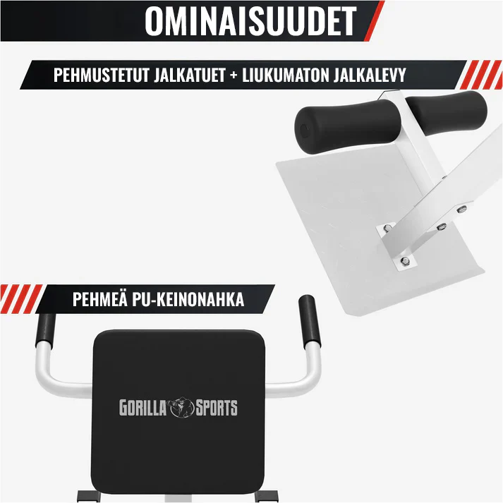 Säädettävä selkäpenkki tukikahvoilla, valkoinen - Image 4