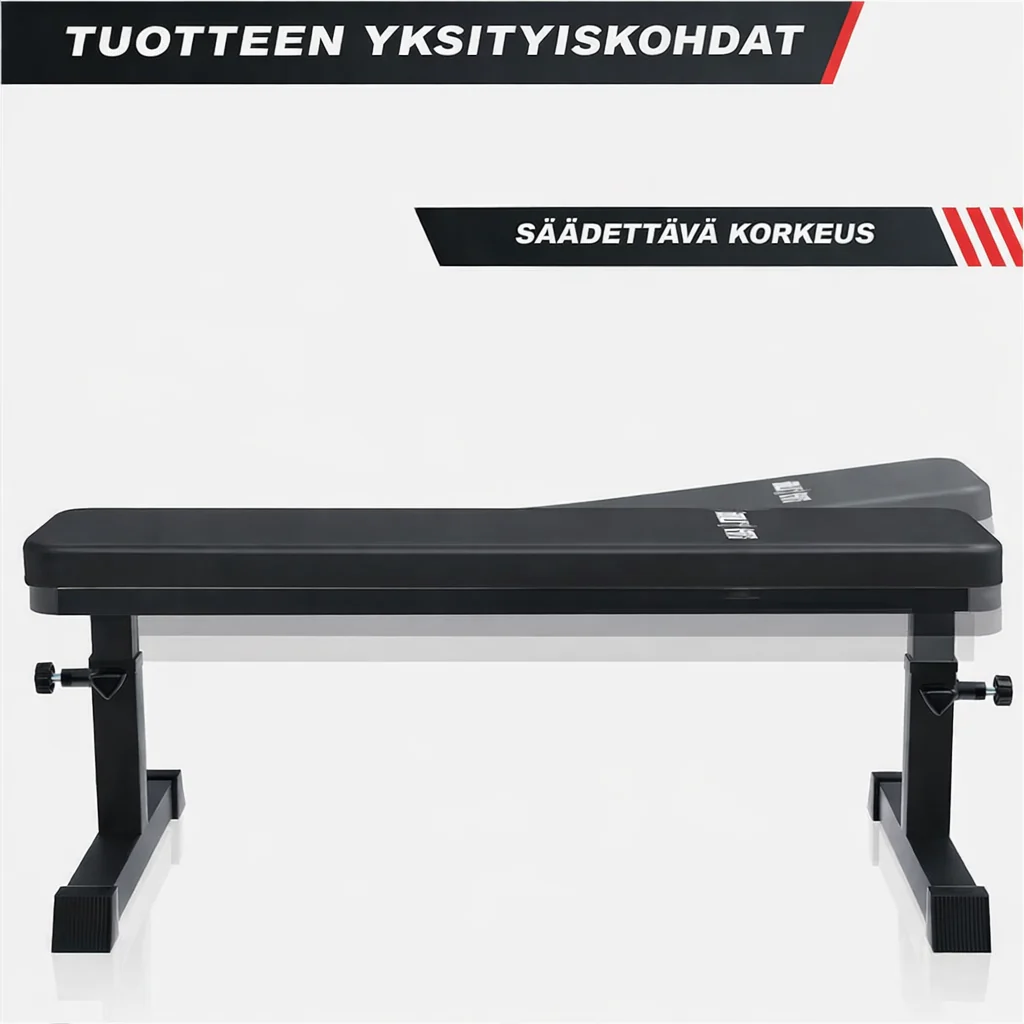 Säädettävä tasapenkki Musta - Image 5