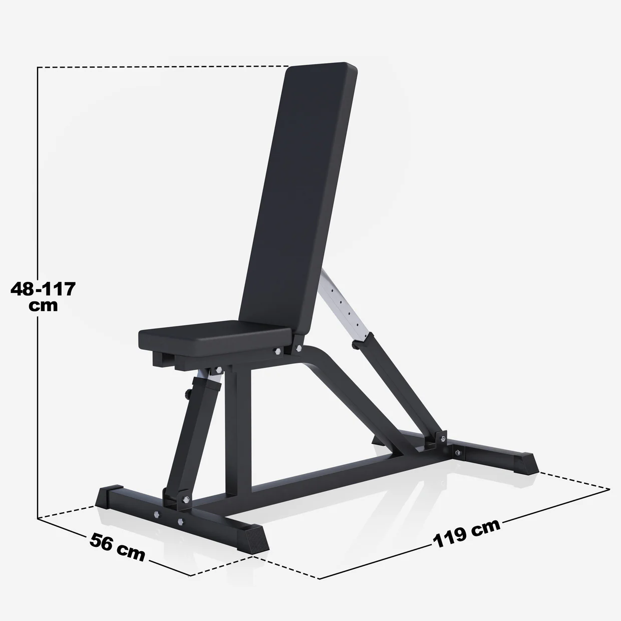 Säädettävä vinopenkki max 200 kg, Black Edition - Image 6