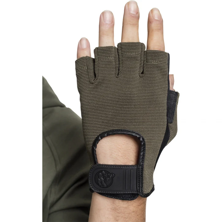 Treenihanskat S–XL, kangas/nahka, khaki - Image 3