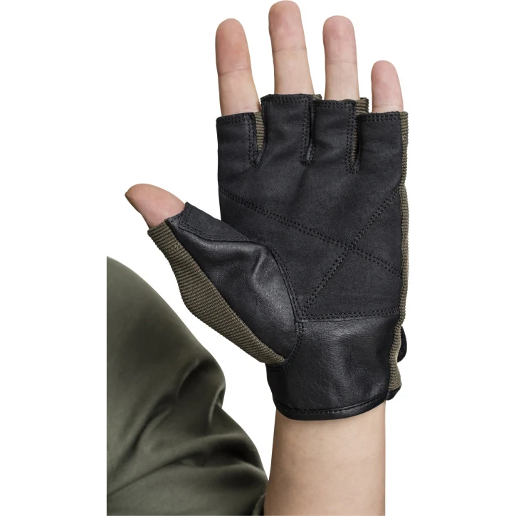 Treenihanskat S–XL, kangas/nahka, khaki - Image 4