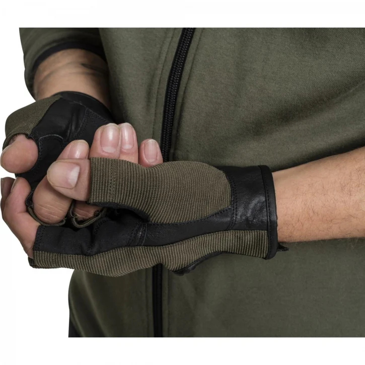 Treenihanskat S–XL, kangas/nahka, khaki - Image 5