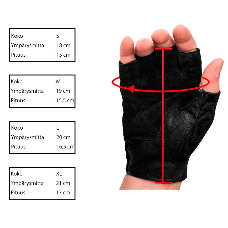 Treenihanskat S–XL, kangas/nahka, roosa - Image 7