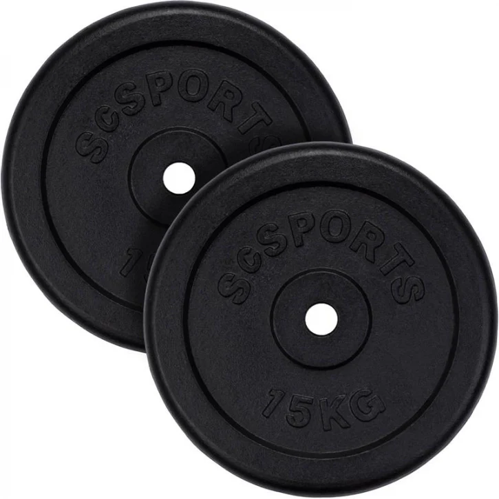 ScSPORTS levypainot 2 x 15 kg, 30 mm - Image 2
