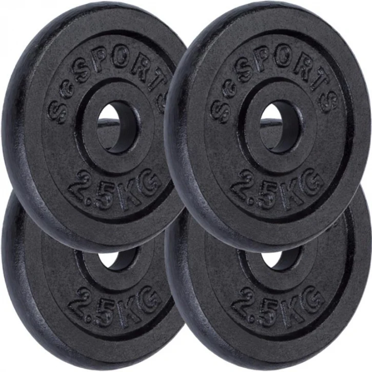 ScSPORTS levypainot 4 x 2,5 kg, 30 mm - Image 2