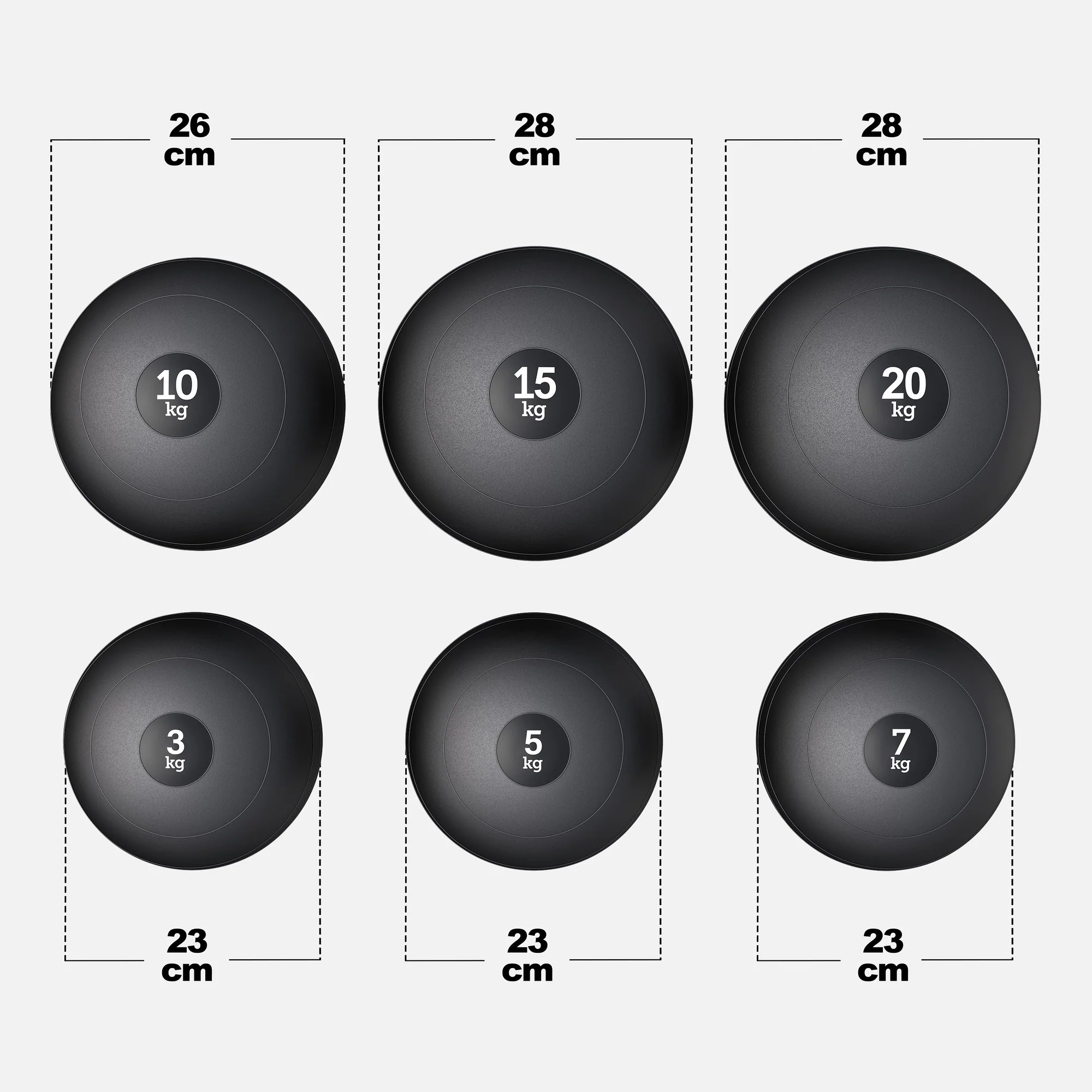 Slam Ball kuntopallo 3–20 kg, pitävä kumipinta - Image 15