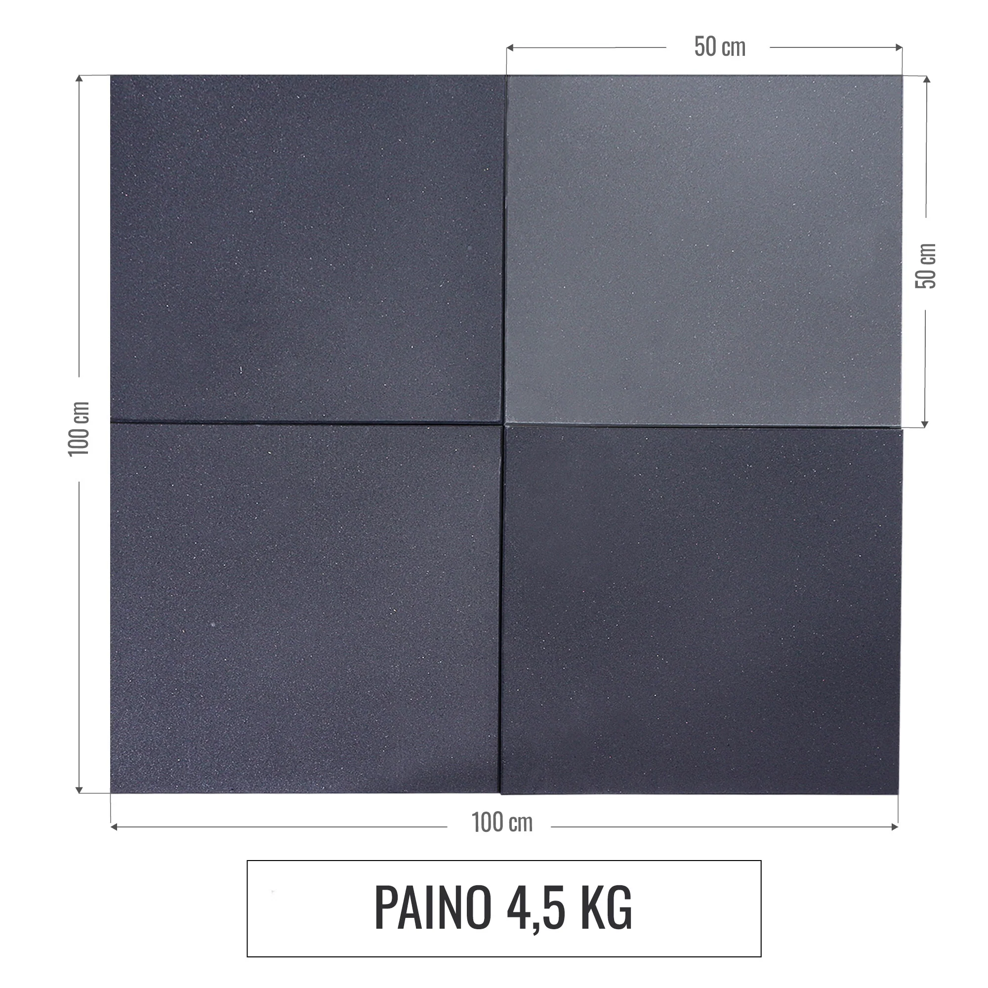 Kumiset suojamatot 50 x 50 x 2 cm, 4 kpl - Image 5
