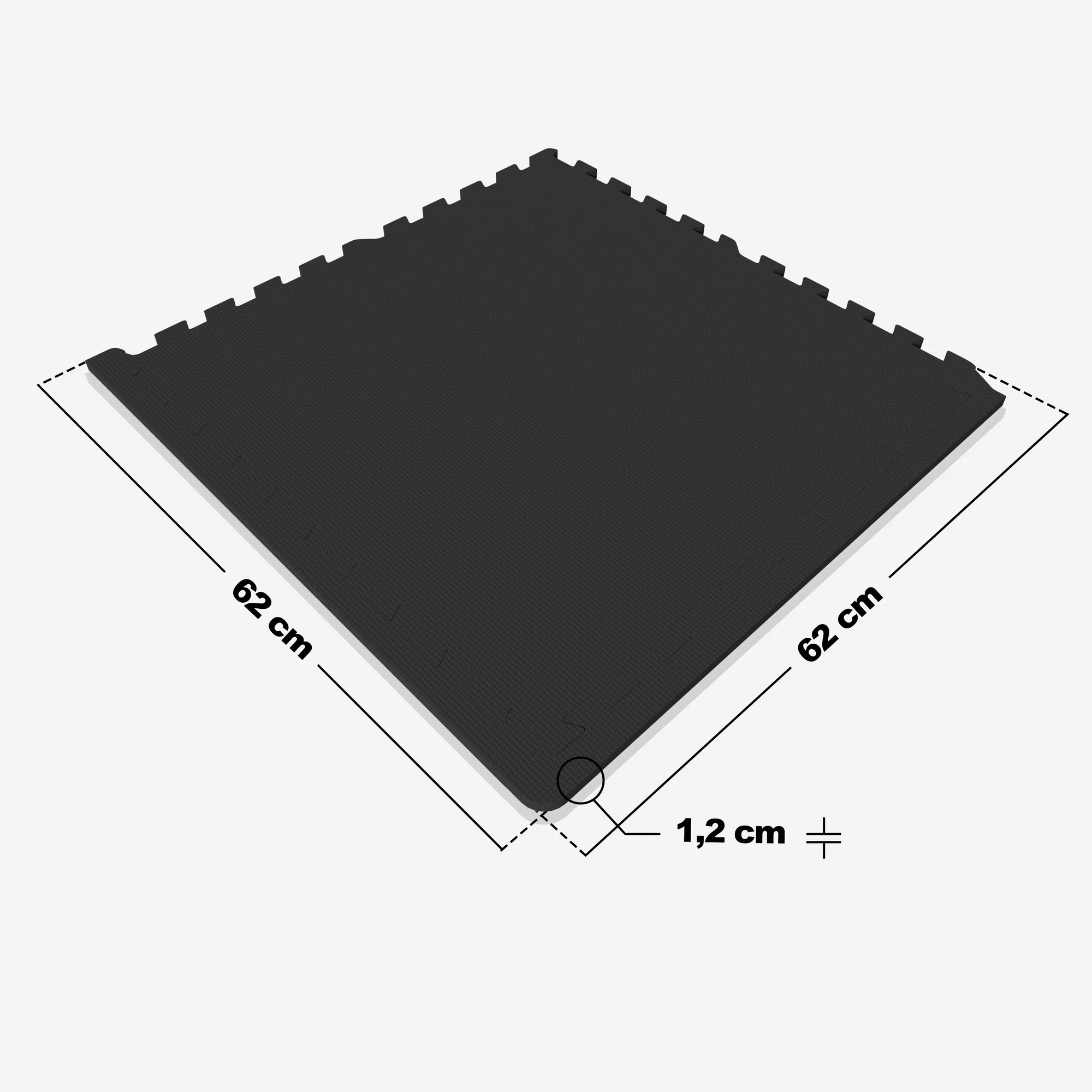 Suojamatto 6 palaa 60 x 60 x 1,2 cm, musta - Image 5