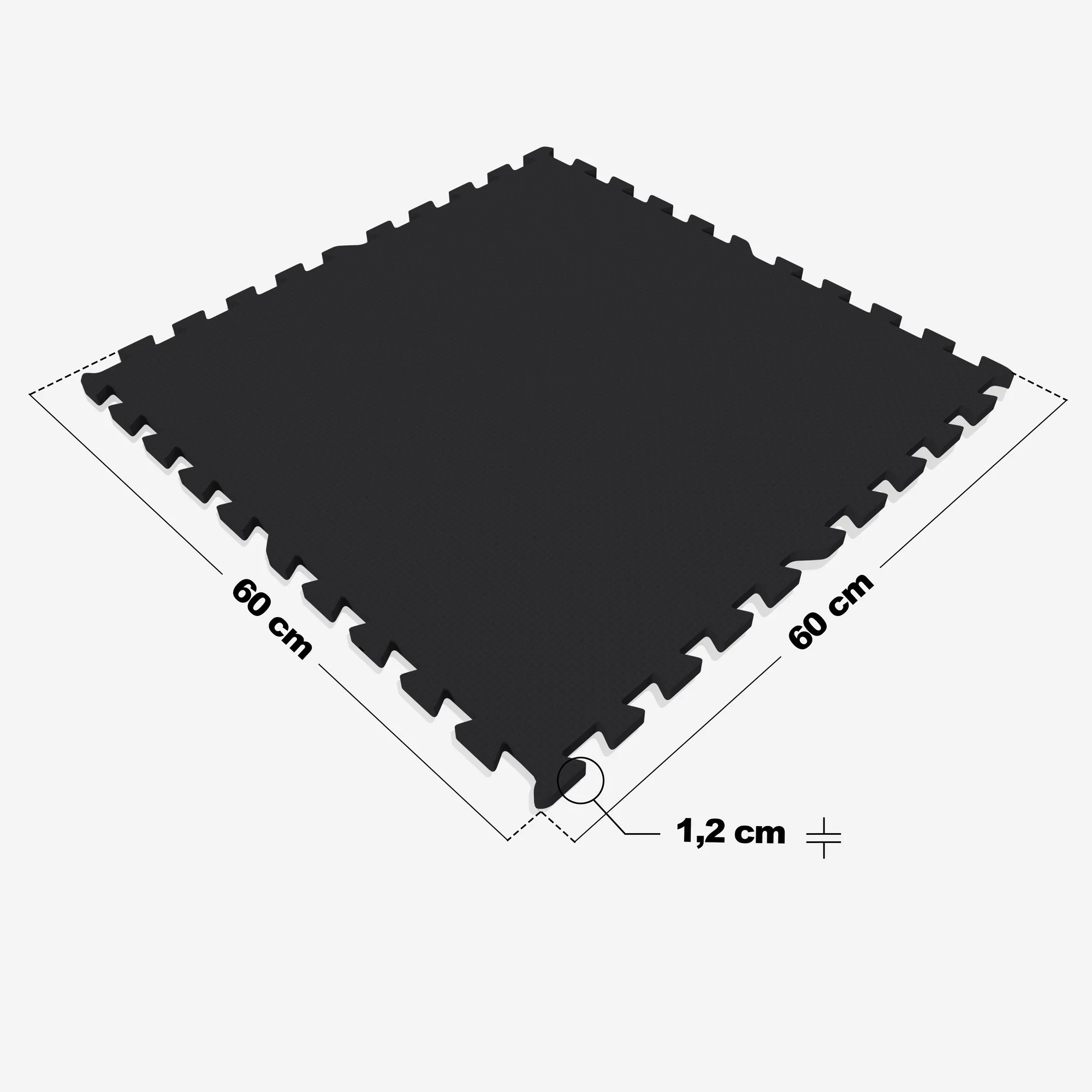 Palamatto 8 palaa 60 x 60 x 1,2 cm, musta - Image 5