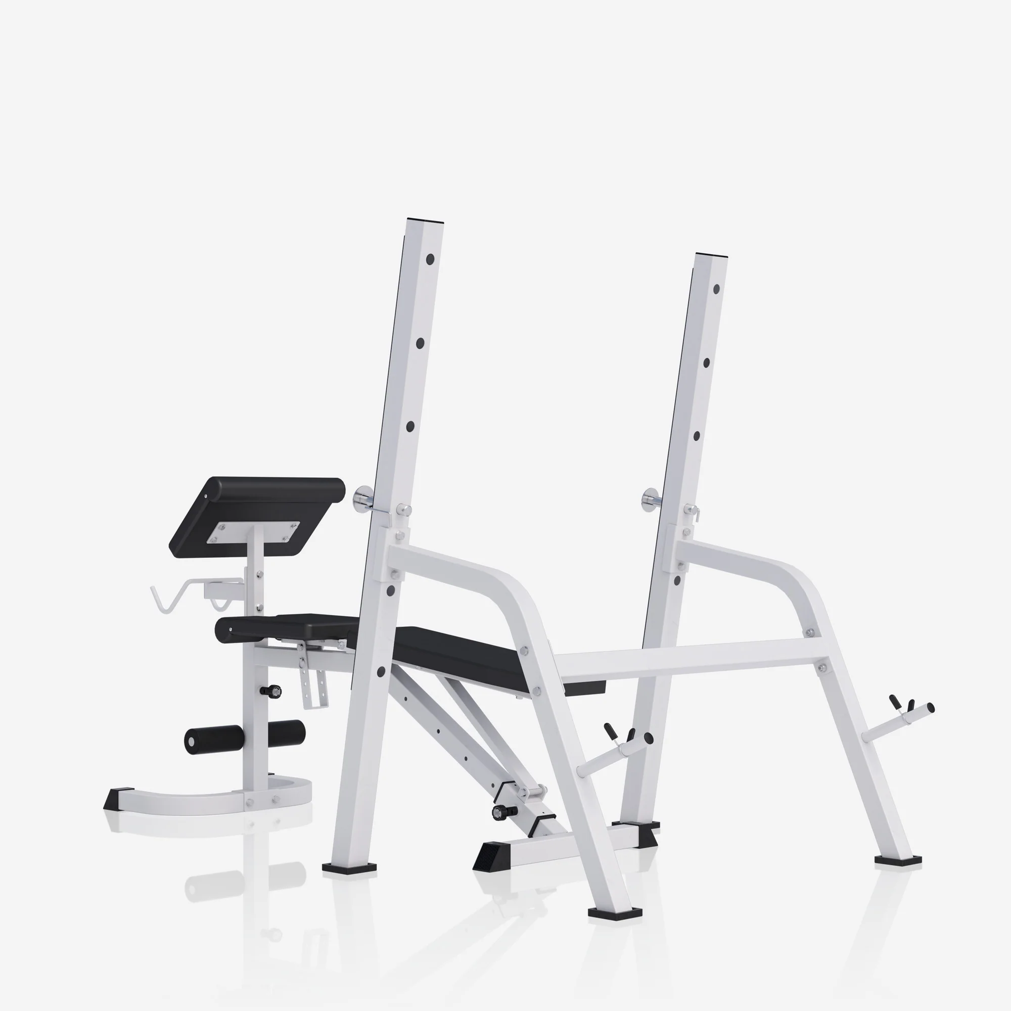 Säädettävä 5-in-1 treenipenkki, valkoinen - Image 3
