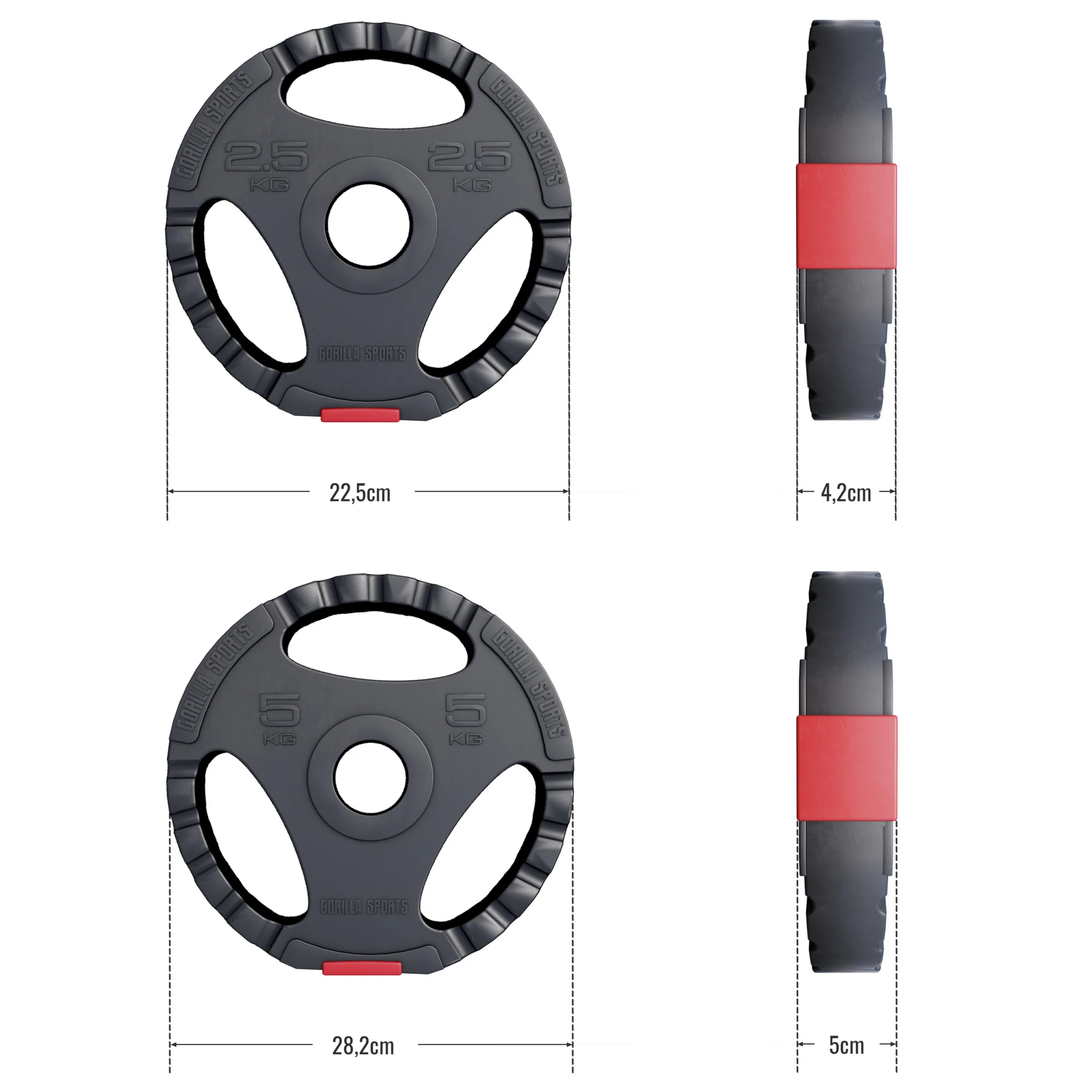 Tri Grip painolevysarja 30 kg 50/51 mm - Image 3