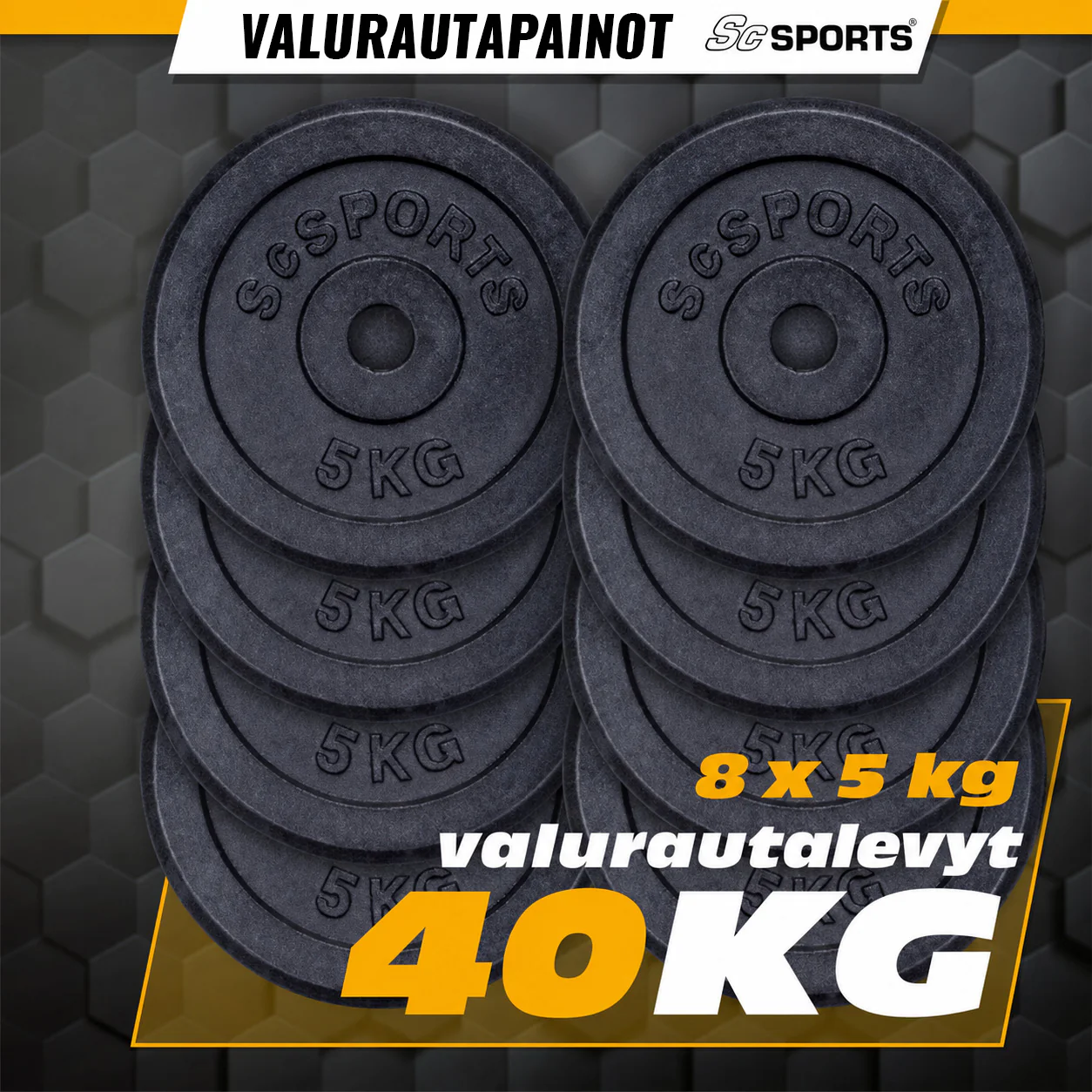Valurautainen levypainosetti 30/31 mm 10–40 kg - Image 10