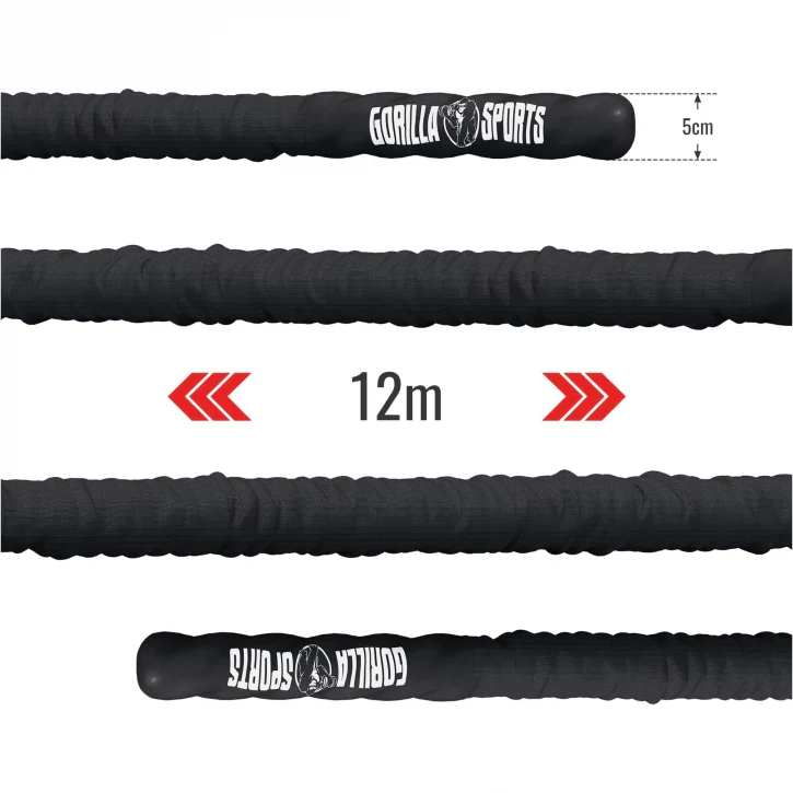 Battlerope 12 m, 5 cm, seinäkiinnikkeellä - Image 3