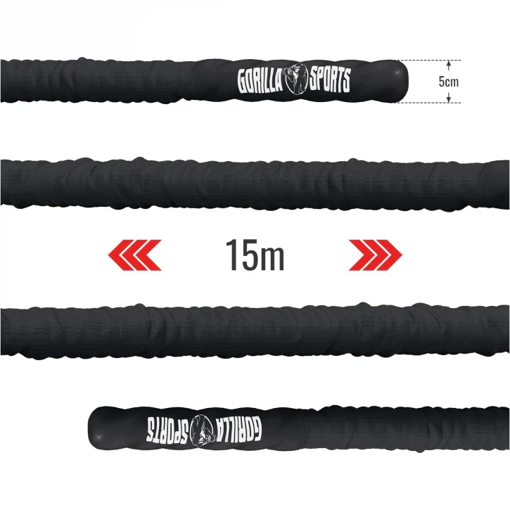 Battlerope 15 m, 5 cm, seinäkiinnikkeellä - Image 3