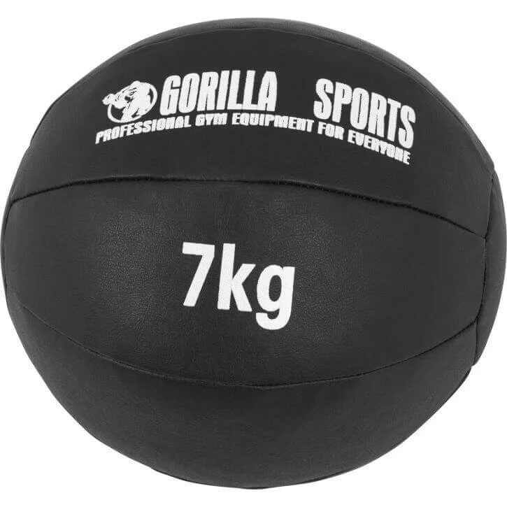 Wall Ball kuntopallo 1–10 kg, musta PU - Image 8