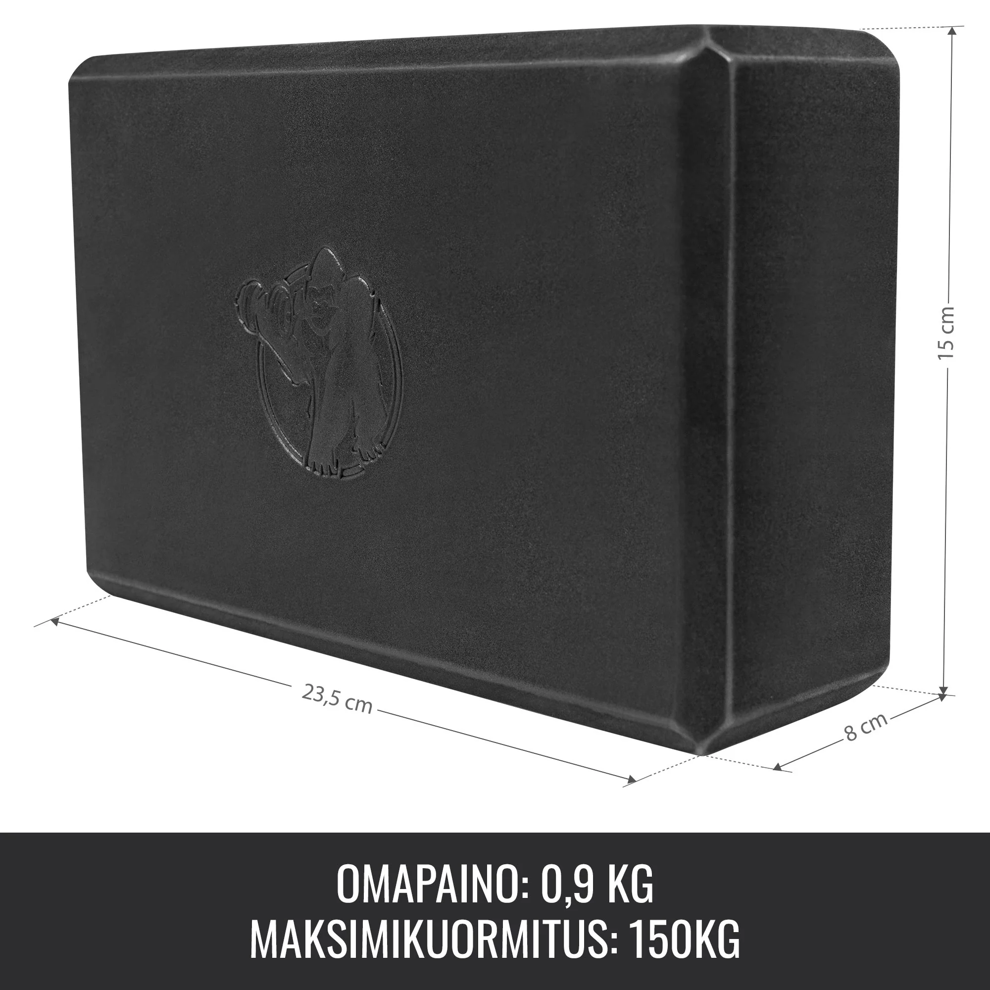 Joogapalikka 23,5 x 15 x 8 cm, Musta - Image 9