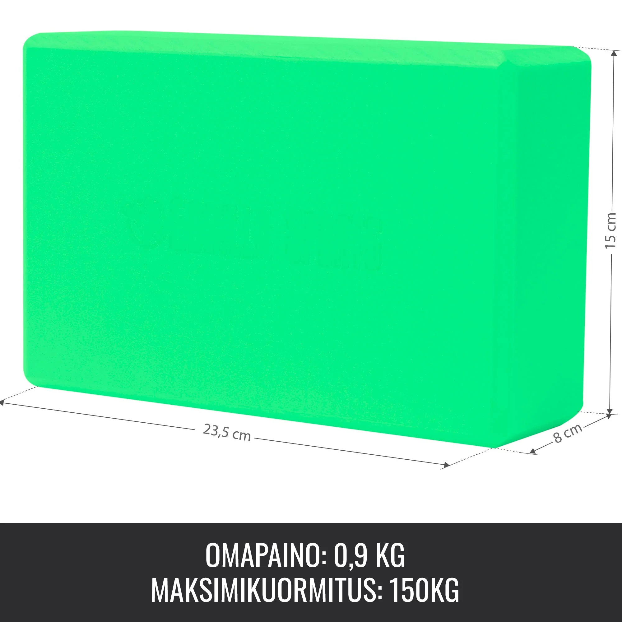Joogapalikka 23,5 x 15 x 8 cm, Vihreä - Image 9